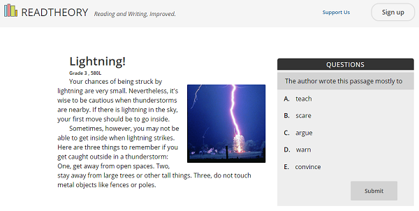 Readtheory Org For Free Reading Practice Atlas Abe