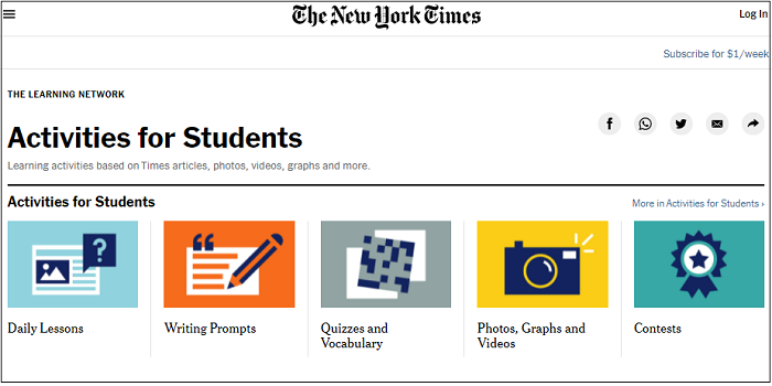 Classroom Resource: The New York Times Learning Network
